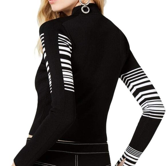 TENZ CVLT Womens Stripe Detail Cropped Sweater Size Large - Picture 2 of 3